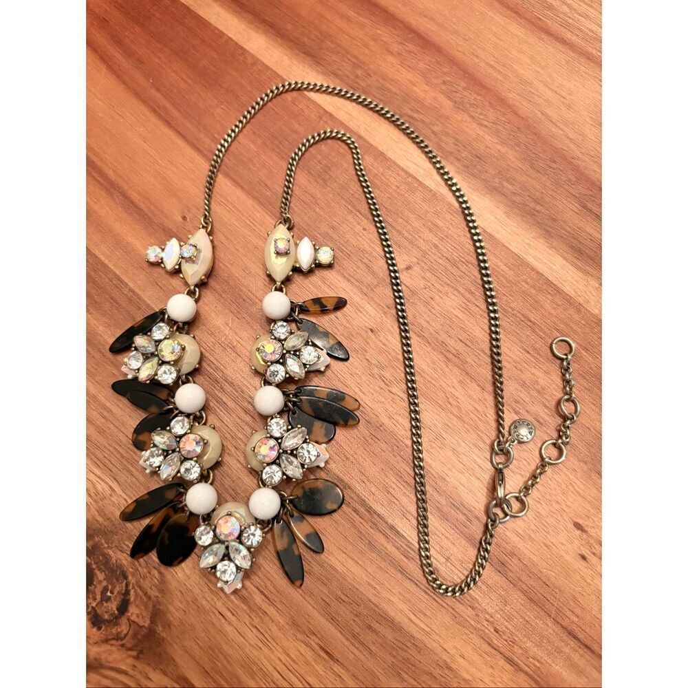 J.Crew | Aurora Borealis Cluster Pendant Necklace | 24” Adjustable